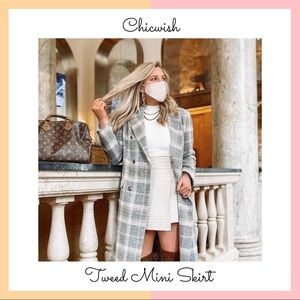 Chicwish Tweed Mini Skirt